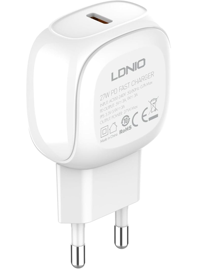LDNIO Ldnio A1206C C-I Home Charger Versatile USB-C to Lightning Charging for Apple Devices 1M, CHARGING Ldnio A1206C C-I Home Charger Versatile USB-C to Lightning Charging for Apple Devices 1M, CHARGING White - Image 1