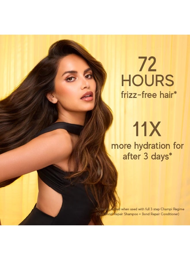 indē wild Champi Hair Conditioner For Bond Repair With 17 Amino Acid Complex | Hydrating, Controls Frizz & Breakage | Amla, Coconut Oil, Bhringraj & Biotin | 300ml - Image 2