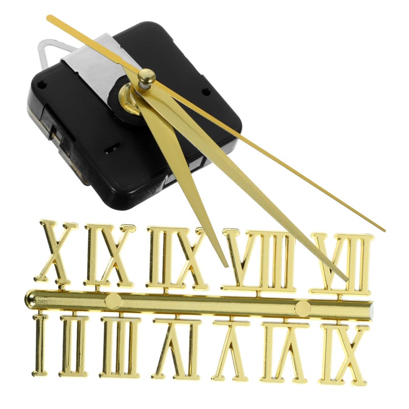 DIY Roman Numeral Clock Movement Kit Silent Quartz Mechanism with Clock Hands - Image 2