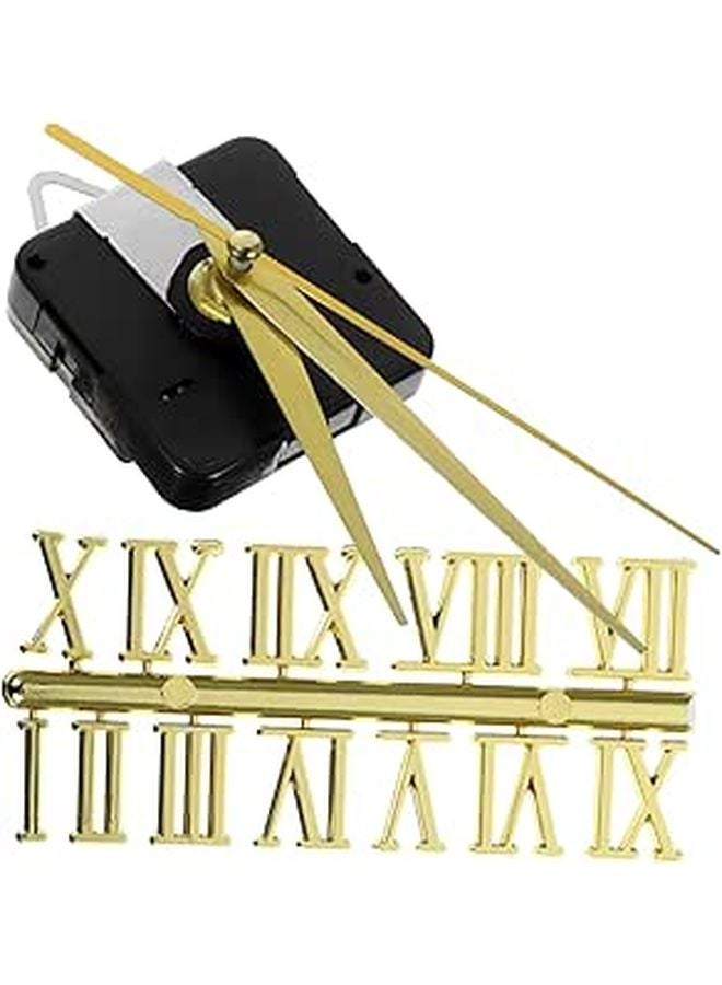 DIY Roman Numeral Clock Movement Kit Silent Quartz Mechanism with Clock Hands - Image 1