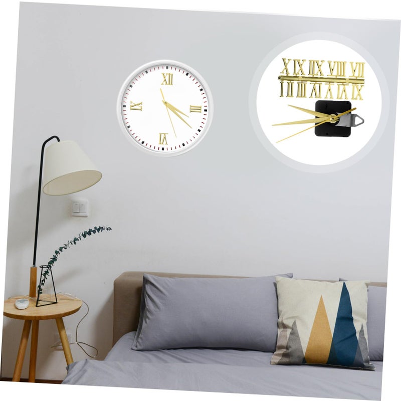 DIY Roman Numeral Clock Movement Kit Silent Quartz Mechanism with Clock Hands - Image 5