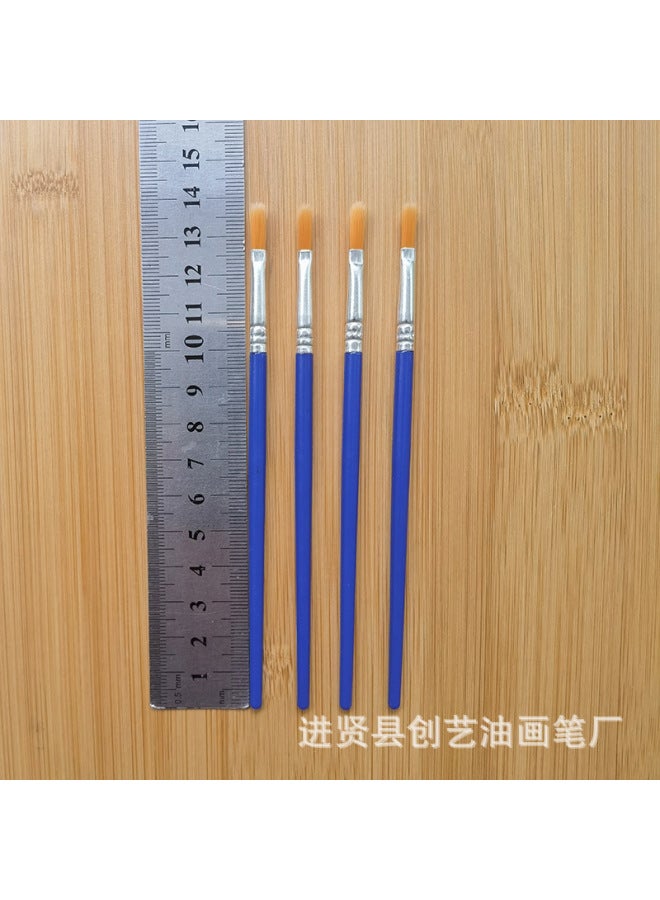 Chuangyi Acrylic Paint Pen Plastic Rod Digital Oil Painting Brush Flat Head Brush Gouline Brush Vinyl Doll Plaster Nylon Pen - Image 1