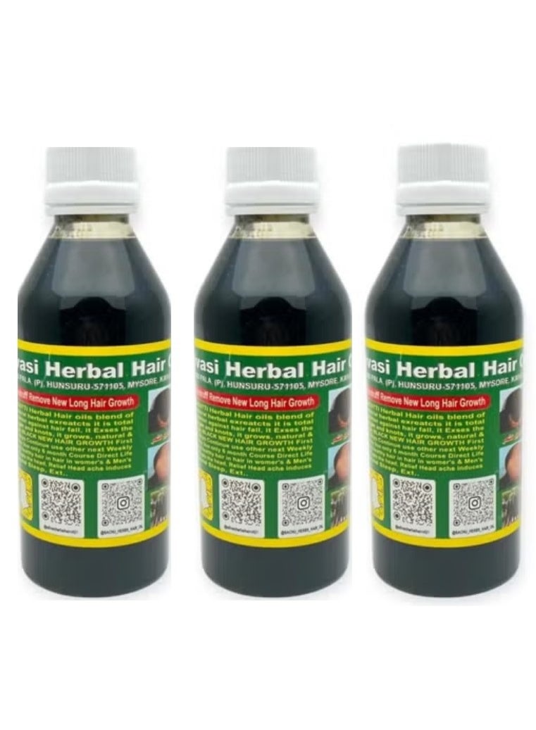Oil 3 packs of Skutti Adivasi Herbal Hair Oil 250 Ml - Image 1