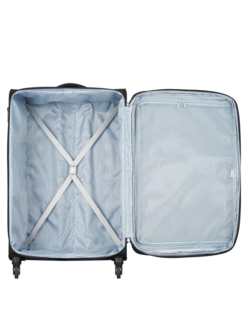 ديلسي _باريس Cuzco 82cm Softcase 4 Wheel Expandable Check In Trolley Case Black