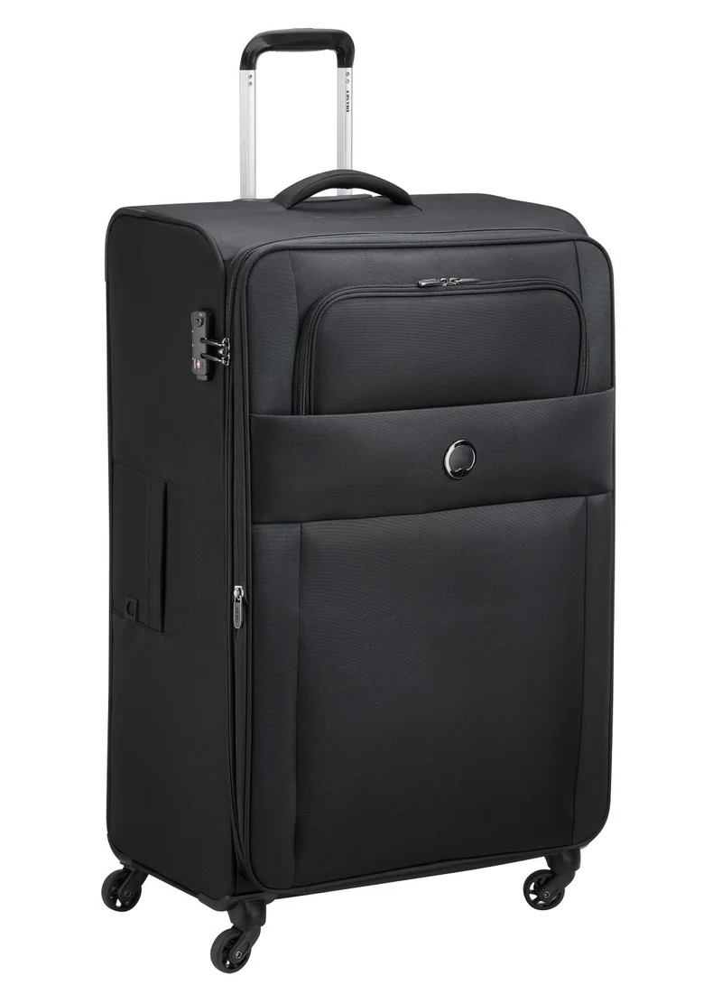 ديلسي _باريس Cuzco 82cm Softcase 4 Wheel Expandable Check In Trolley Case Black