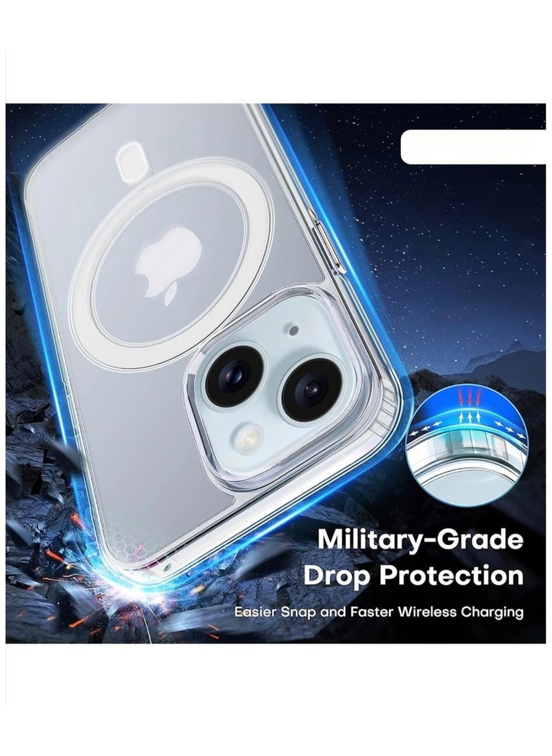 Generic - iPhone 15 Plus Case Clear Magsafe Ultra Thin Cover Anti-Yellowing Magnetic Cases with Screen Protector and Camera Lens Protector, Full Coverage Set for Apple iPhone 15 Plus 6.7 inch - Image 1