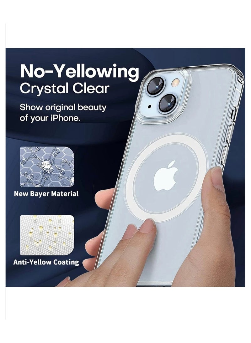 Generic - iPhone 15 Plus Case Clear Magsafe Ultra Thin Cover Anti-Yellowing Magnetic Cases with Screen Protector and Camera Lens Protector, Full Coverage Set for Apple iPhone 15 Plus 6.7 inch - Image 1