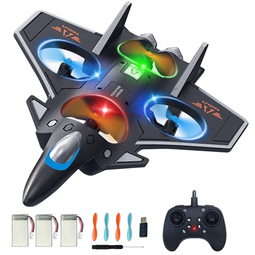 Snugzy Foam RC Plane Remote Control Airplanes for Kids 816 360 Flip Stunt Roll RC Airplane with Colorful Lights Airplane Toys Gifts for Boys - Image 1