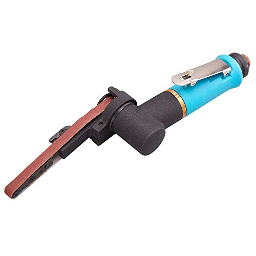 Minimprover Pneumatic Tool Air Belt Sander,1/4" Air Inlet,Air Belt Sander (3/8" x 13") with 12pc Belts (#40，#60，80#，120#),3/8" Air Belt Grinder For Aluminium, Iron, Steel And Etc. Metal Polishing - Image 3