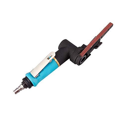 Minimprover Pneumatic Tool Air Belt Sander,1/4" Air Inlet,Air Belt Sander (3/8" x 13") with 12pc Belts (#40，#60，80#，120#),3/8" Air Belt Grinder For Aluminium, Iron, Steel And Etc. Metal Polishing - Image 4
