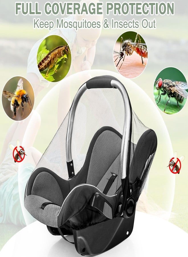 WNATN 2 Pack Baby Mosquito Net for Infant Car Seats - Mosquito Net for Baby Car Seats, Stroller, Bassinet, Carrier - Breathable Elastic Netting Easy Fitting - Durable Long Lasting Shield (White + Black) - Image 4
