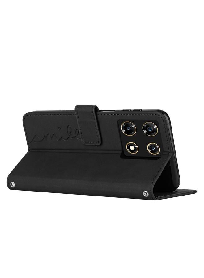 زبون جراب هاتف Infinix Note 30 Pro مصنوع من الجلد بتصميم على شكل قلب - Image 4