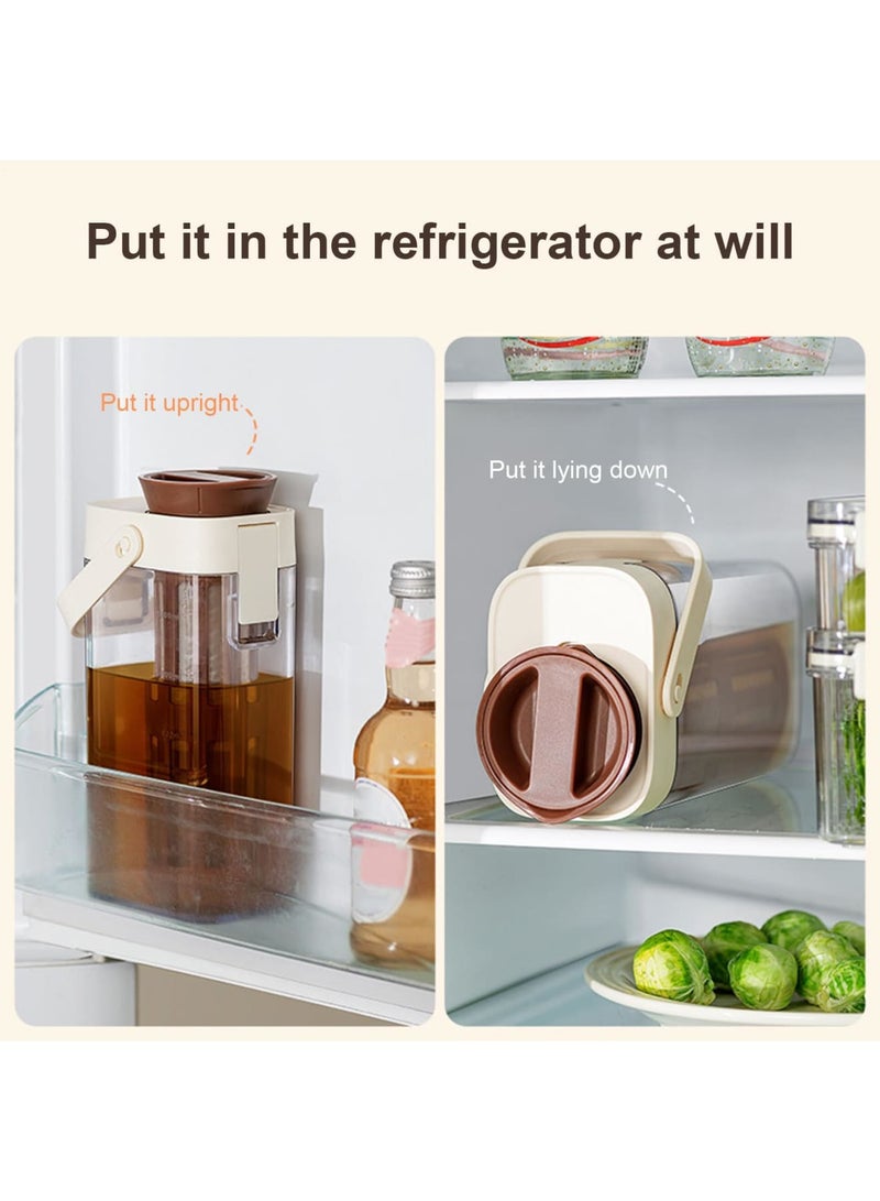 SYOSI Ice Tea Pitcher for Fridge with Leak-Proof Lid, 1000ml Transparent Water Pitcher for Refrigerator, Ideal for Storing Lemonade, Breastmilk, Juice, and Cold Drinks for Home, Office, and Travel Use - Image 5