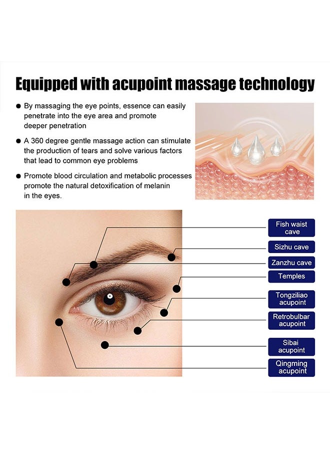 Jaysuing - Eye Essence Massage Roller 15ml, Eye Roller Cream for Dark Circles and Puffiness, Anti Aging, Eye Serum with 360° Massage Ball Reduce Wrinkles and Fine Lines and Eye Bags Treatment, Eye Care - Image 1
