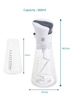 ZYMTA Oil Dispenser, Salad Dressing Mixer for Homemade Salad Dressings, Dressing Bottle with Button to Mix and Pour Spouts  - Image 2