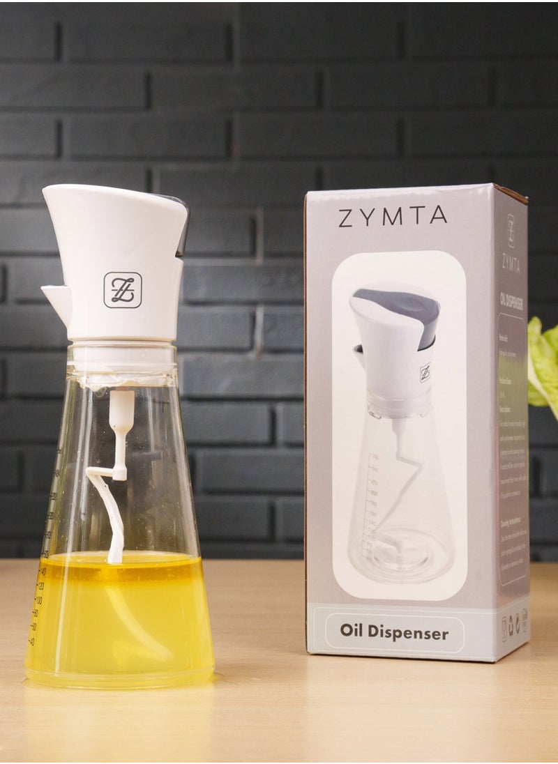ZYMTA - Oil Dispenser, Salad Dressing Oil Bottle  Mixer for Homemade Salad Dressings, Dressing Bottle with Button to Mix and Pour Spouts - Image 1