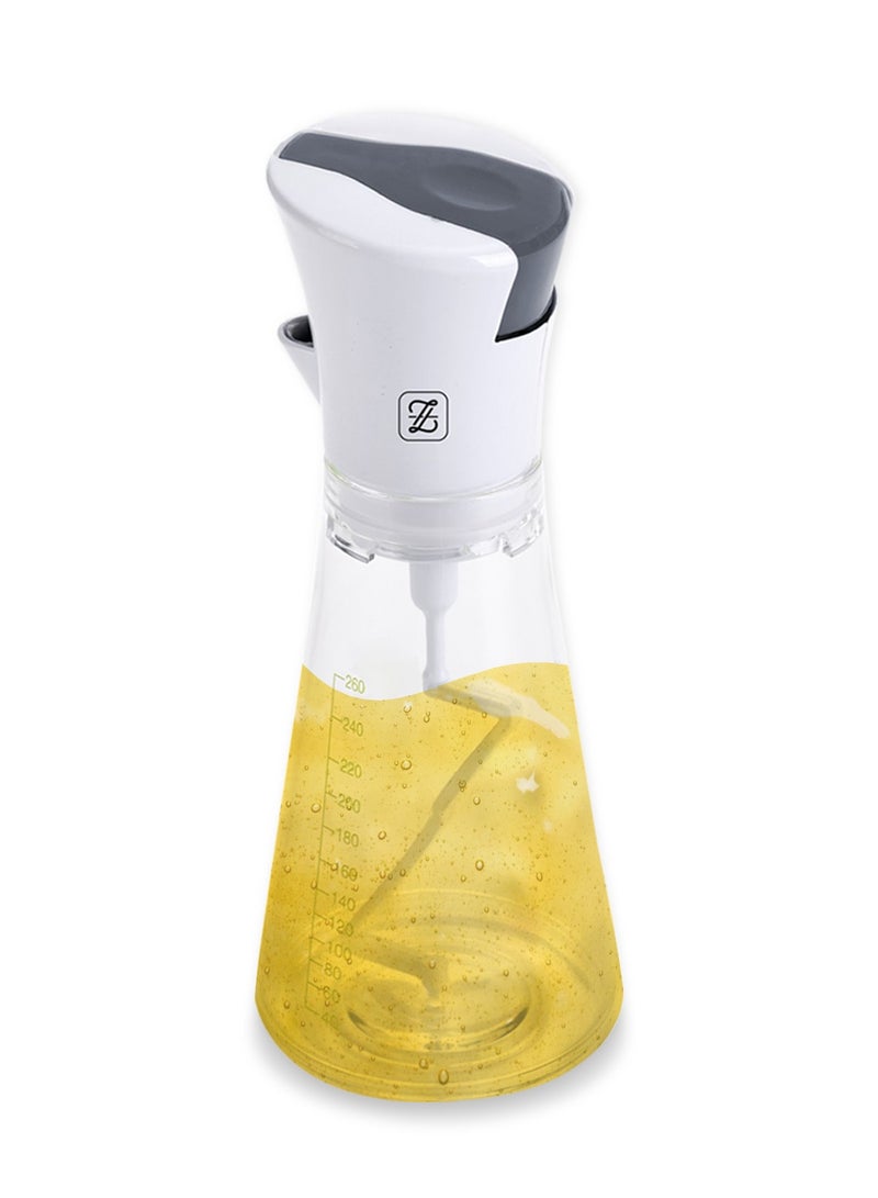 ZYMTA All-in-One Dressing & Syrup Dispenser with Built-in Emulsifier | 260ML BPA-Free, Leak-Proof Design for Kitchen & Breakfast Delights - White/Grey - Image 2