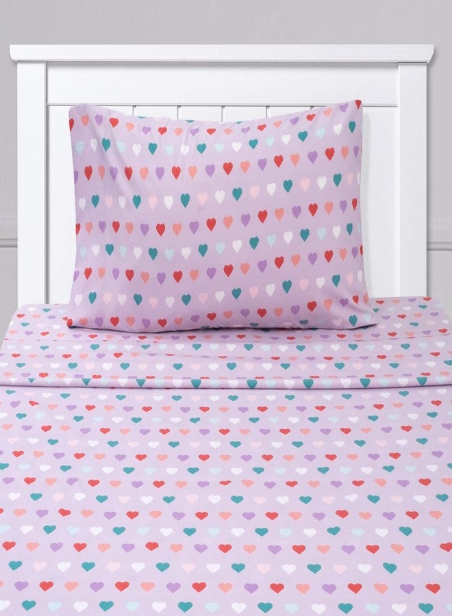 Sweet Home Collection 1500 Supreme Kids Bed - Fun Colorful and Comfortable Boys and Girls Toddler Sets - Deep Pocket Wrinkle Free Soft and Cozy Bedding - Twin XL, Hearts - Image 5