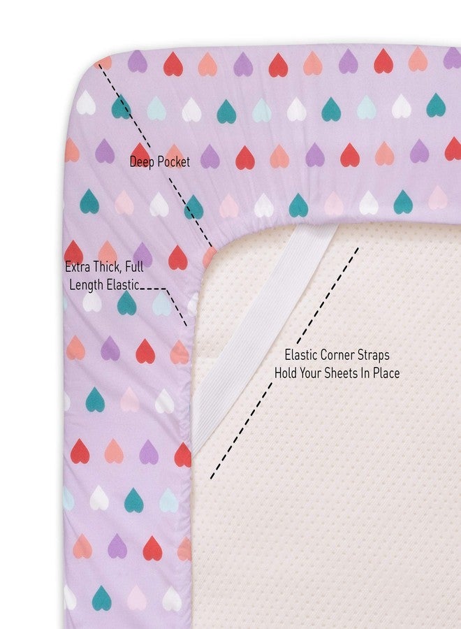 Sweet Home Collection 1500 Supreme Kids Bed - Fun Colorful and Comfortable Boys and Girls Toddler Sets - Deep Pocket Wrinkle Free Soft and Cozy Bedding - Twin XL, Hearts - Image 3