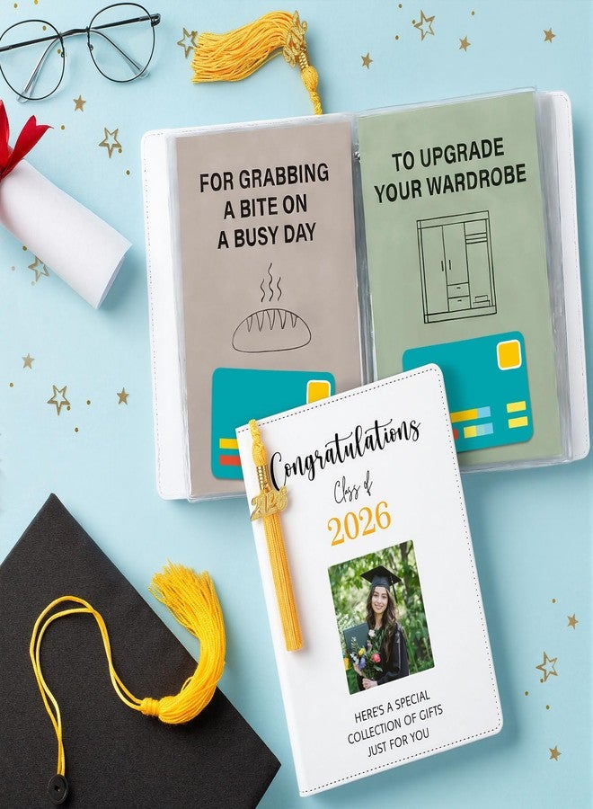 Epakh Gold Class of 2026 Graduation Gifts Card Book with Tassels, Congratulations Grad PU Leather Cover Photo Album Keeper Organizer Books with 24 Pages for College High School Survival Kit - Image 3