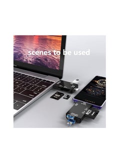 OUYoo OUYoo SD Card Reader, 6-in-1 USB C/Micro/USB Memory Reader Camera Viewer, USB 3.0 SD Card Reader Adapter Used for SD-3C SD Micro SD TF SDXC SDHC MMC RS-MMC Micro SDXC Micro SDHC UHS-I  - Image 5