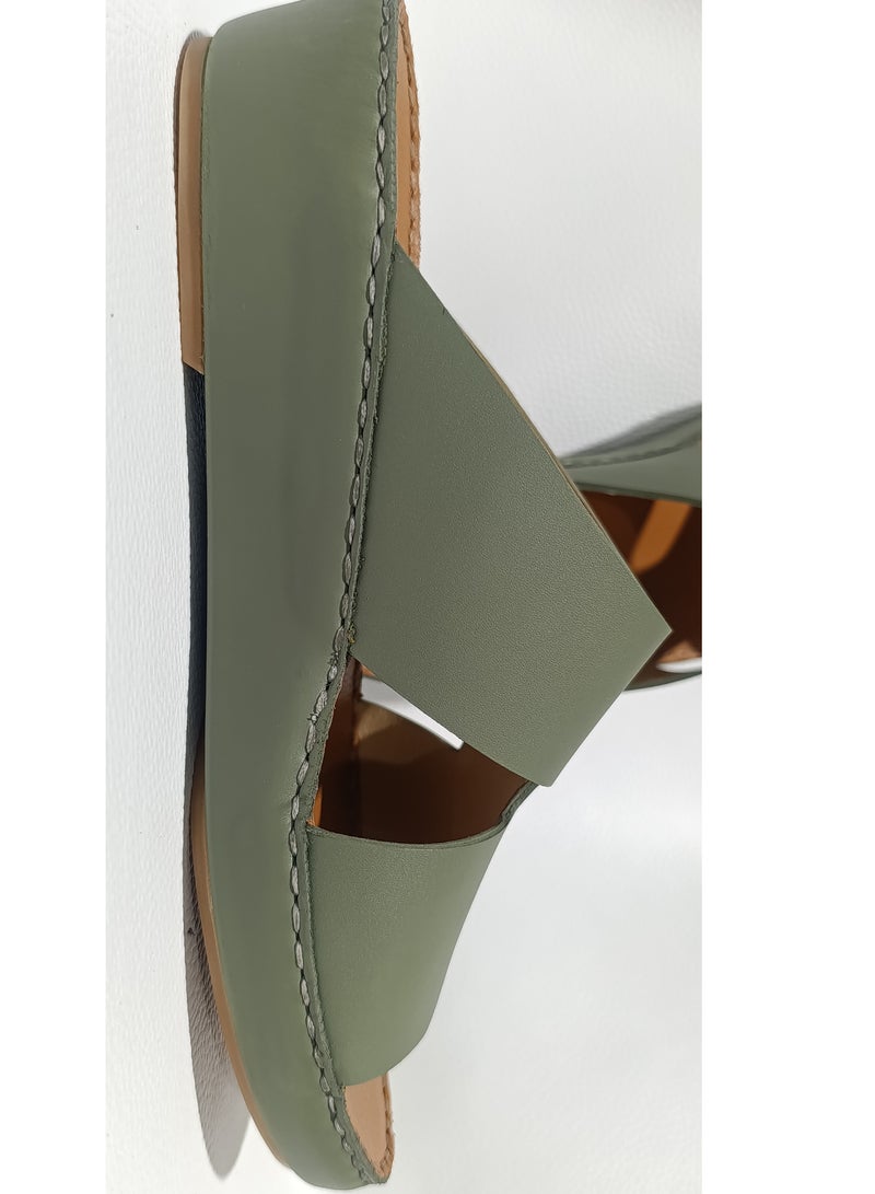 AL NAHHAM صنادل جلدية عربية فاخرة للرجال - نعال منزلية مصنوعة يدويًا بتصميم تقليدي - Image 5