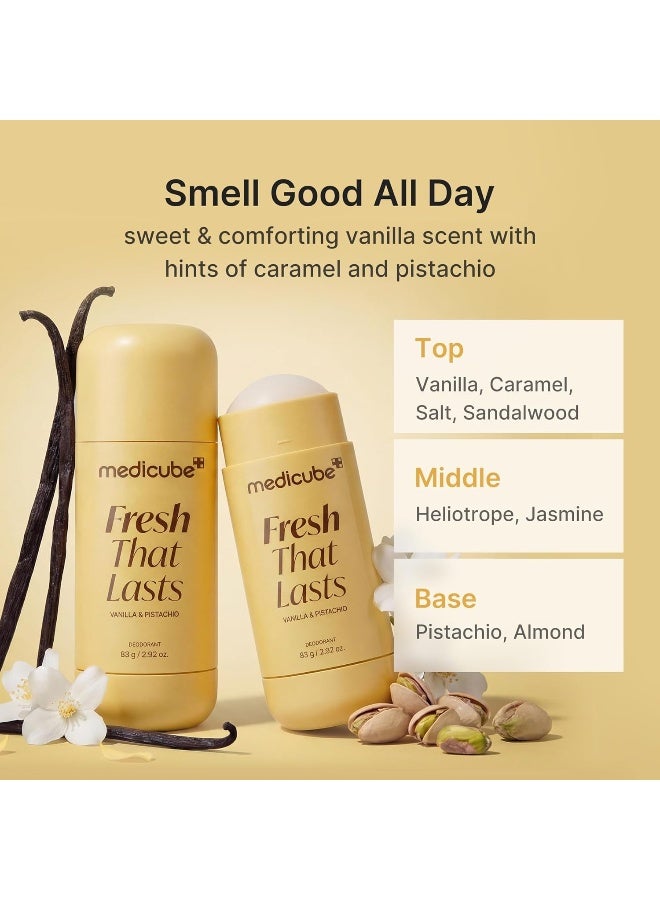 Medicube Kojic Acid & Turmeric Aluminum-Free Deodorant for Women & Men | Vanilla & Pistachio Perfumed Stick - All-Day Odor Protection, Underarm Brightening Care, Korean Skincare, 2.92 oz. - Image 4