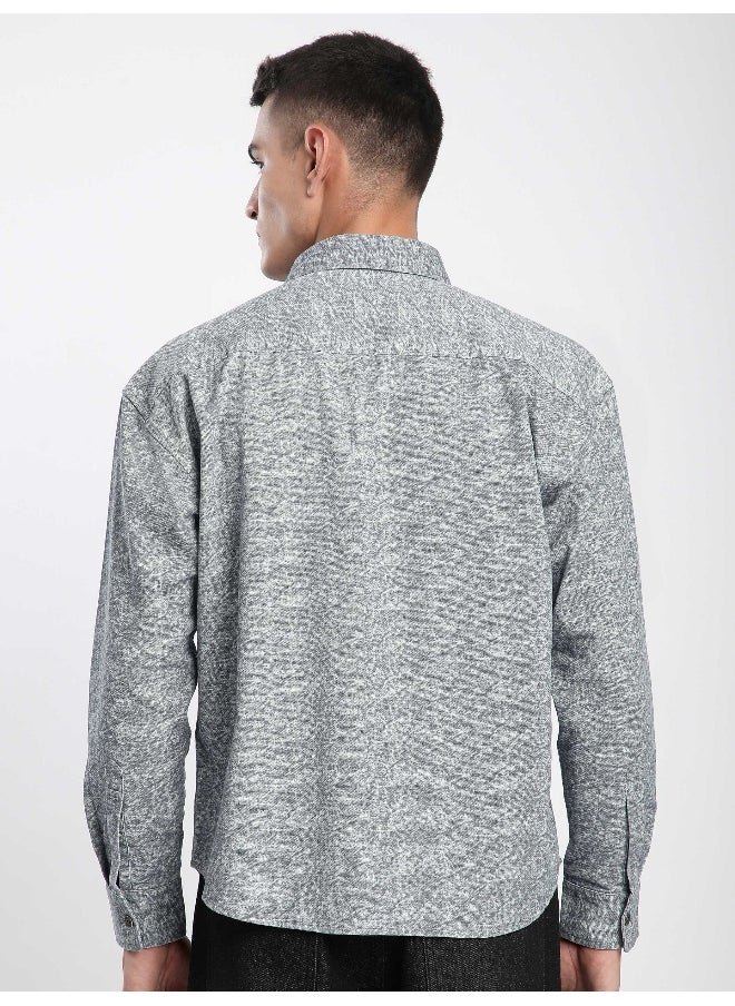 Beyoung Grey Dye Effect Overshirt  - Image 4