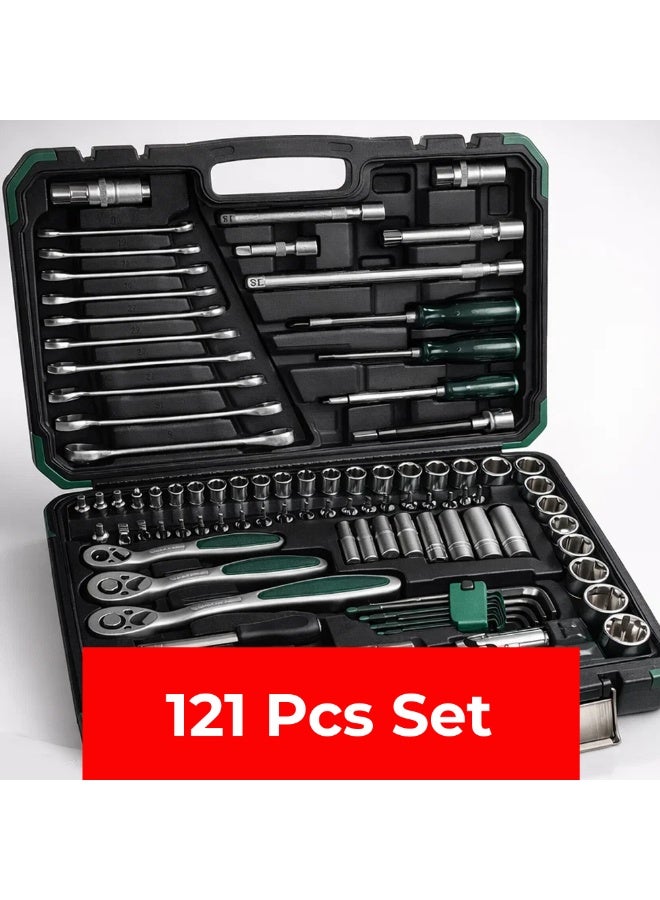 Manful Precision 121 Pcs Ratcheting Screwdriver & Socket Bit Set – Repair Tool Kit with Magnetic Driver, Multi-Tool Screwdriver Tool Set with Box Alloy Steel Small Electric - Image 2