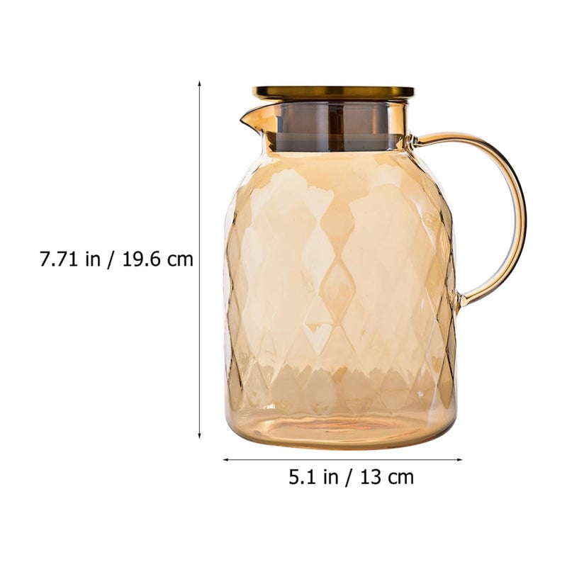 Large Capacity 1800ml Glass Cold Water Jug Pitcher For Kitchen And Dining - Image 3