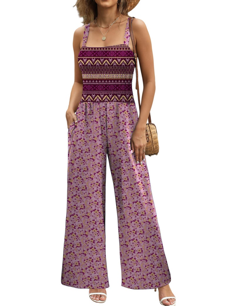 Buauty Women's Overalls Jumpsuits for Women 2026 Sleeveless One Piece Rompers Casual Loose High Waist Wide Leg with Pockets - Image 1