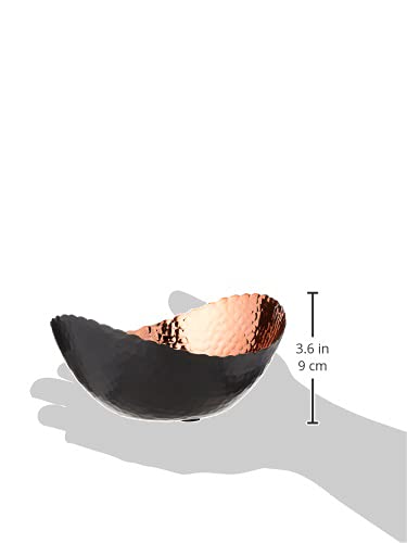 Elegance Eclipse Bowl, 7.25" x 6.5", Black/Copper - Image 3