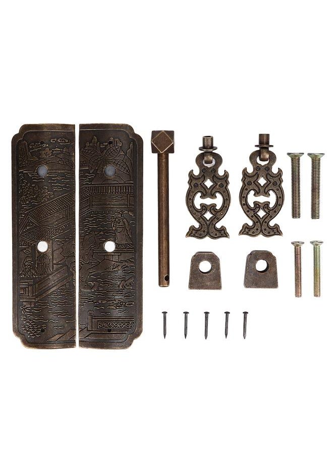 Thoraya Antique Drawer Pendant Pulls Beautifully Engraved High Hardness Brass Book Cabinet Pull Handle for Dressers Wardrobes  - Image 1