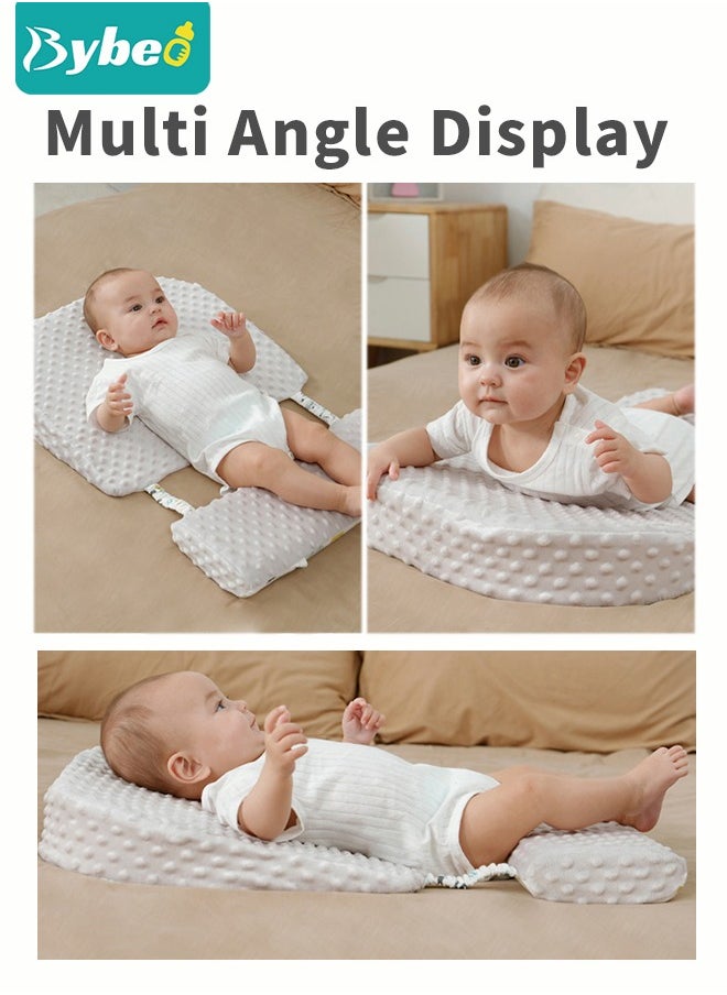 Bybeo - Infant Nursing Pillows, Baby Crib Wedge Pillow, Infant Sleeping Wedge Pillow Anti Vomit Milk Pillows 15-Degree Incline for Better Night's Sleep, Prevent Sliding - Image 1