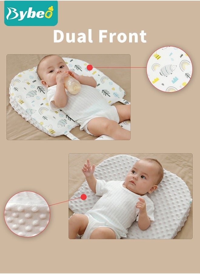 Bybeo - Infant Nursing Pillows, Baby Crib Wedge Pillow, Infant Sleeping Wedge Pillow Anti Vomit Milk Pillows 15-Degree Incline for Better Night's Sleep, Prevent Sliding - Image 1