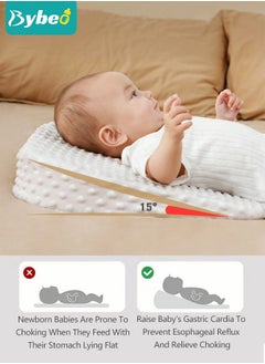 Baby Crib Wedge Pillow, Infant Nursing Pillows, Infant Sleeping Wedge Pillow Anti Vomit Milk Pillows 15-Degree Incline for Better Night's Sleep, Prevent Sliding - pzsku/Z3E93140AB045E6647148Z/45/_/1725420549/44c52332-15d2-4947-a2cd-efe998e2ff5c