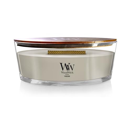 WoodWick Fireside™ Holiday Candle Gifts for Women and Men, 16 oz Ellipse Candle with Crackling Wick - Image 1