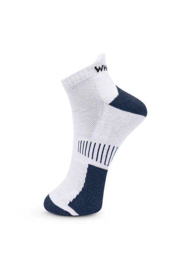 White Leaf Men’s Sneaker Half-Terry Low-Cut Socks – Breathable, Moisture-Wicking, Stay-Up Grip– 3 Pairs White | Suitable for All Seasons, Business Casual Wear, Free Size - Image 3