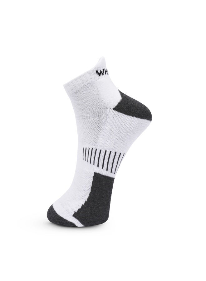White Leaf Men’s Sneaker Half-Terry Low-Cut Socks – Breathable, Moisture-Wicking, Stay-Up Grip– 3 Pairs White | Suitable for All Seasons, Business Casual Wear, Free Size - Image 2
