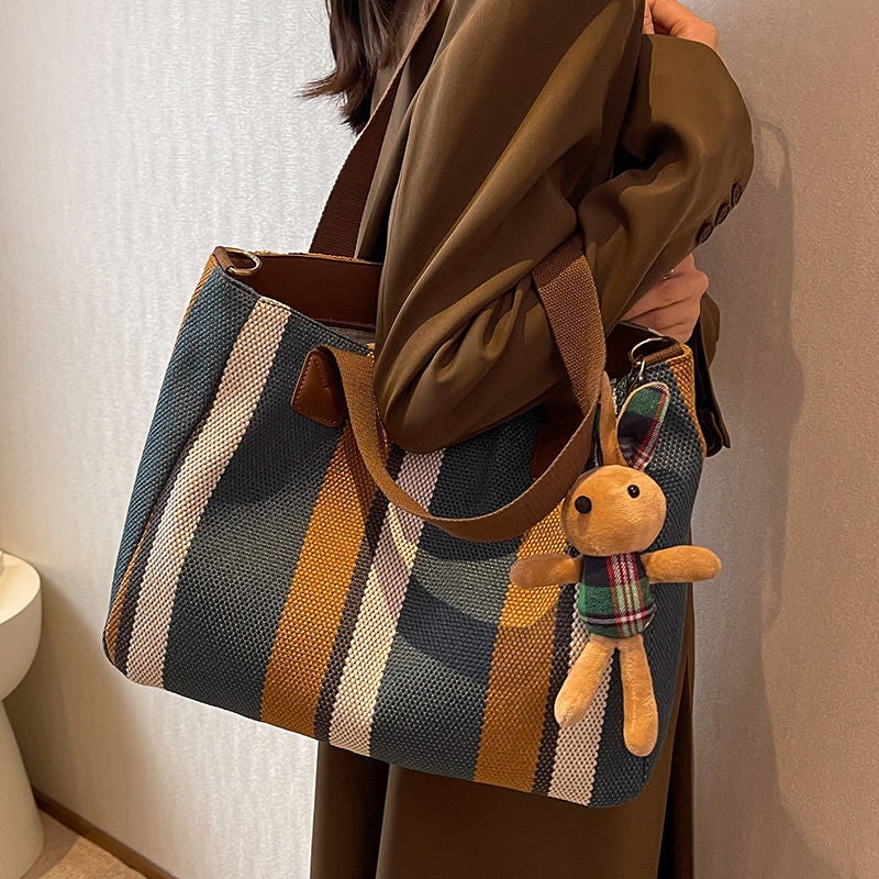 Women's Canvas Shoulder Tote Bag - Image 2