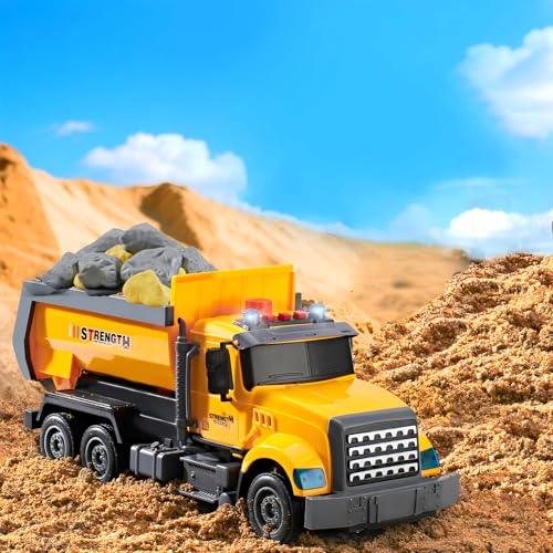 LerBao Large Dump Truck Toys for 3 4 5 6 7 8 Year Old Boys Lights and Sounds Truck Vehicles Toy for Kids Childs Toddlers Christmas Birthday Gift - Image 5
