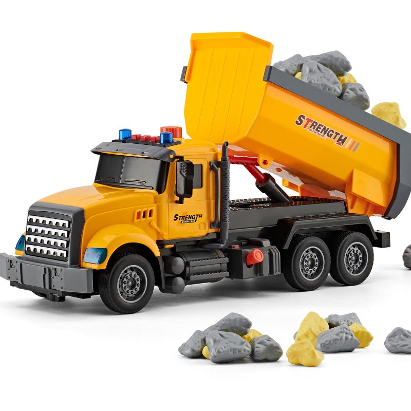 LerBao Large Dump Truck Toys for 3 4 5 6 7 8 Year Old Boys Lights and Sounds Truck Vehicles Toy for Kids Childs Toddlers Christmas Birthday Gift - Image 3