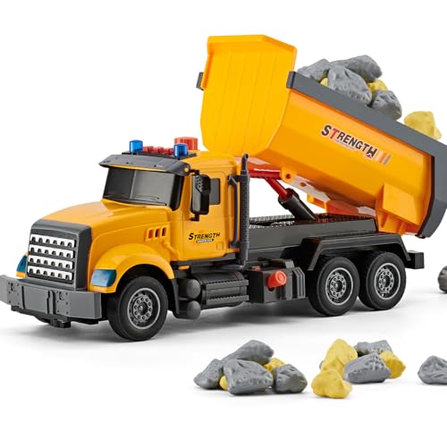 LerBao Large Dump Truck Toys for 3 4 5 6 7 8 Year Old Boys Lights and Sounds Truck Vehicles Toy for Kids Childs Toddlers Christmas Birthday Gift - Image 1