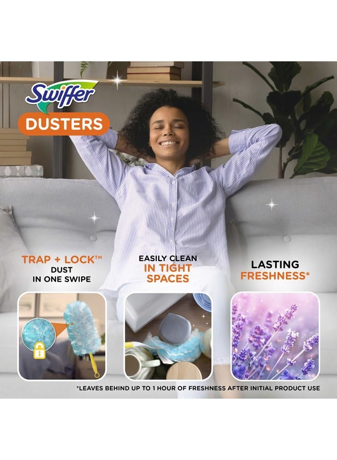 Swiffer Dusters Refill for Cleaning, Feather & Microfiber Duster Disposable Alternative, For Dusting Furniture, Blinds, Ceiling Fans, Walls, Helps Remove Allergens, Lavender, 18ct  - Image 3