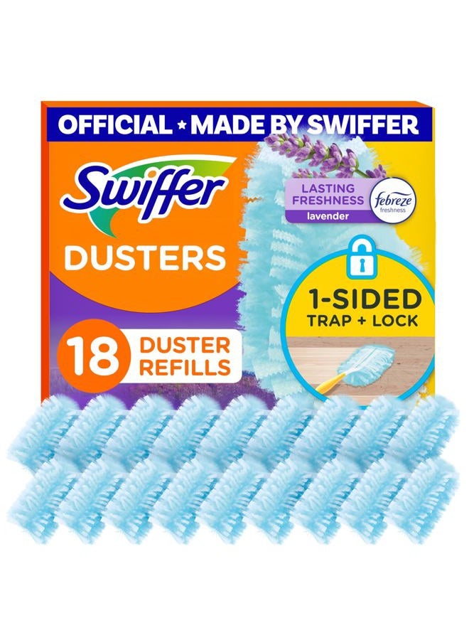 Swiffer Dusters Refill for Cleaning, Feather & Microfiber Duster Disposable Alternative, For Dusting Furniture, Blinds, Ceiling Fans, Walls, Helps Remove Allergens, Lavender, 18ct  - Image 1