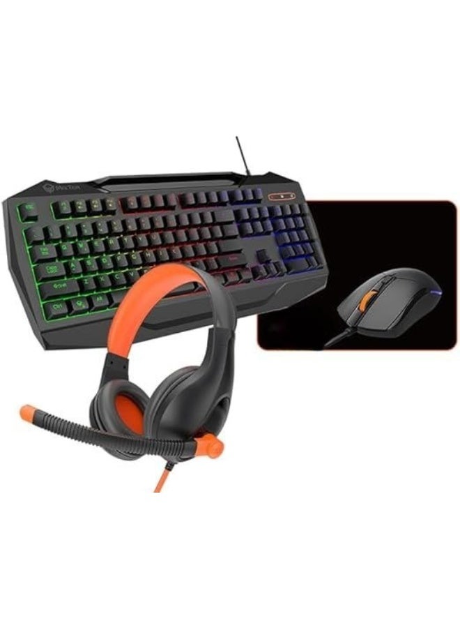 باك لوحة مفاتيح وماوس للألعاب – مجموعة كاملة لإكسسوارات الجيمينج للكمبيوتر – مثالي لتجربة ألعاب احترافية