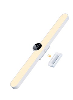 Y&D Large Under Cabinet Light with Digital Clock, 15.7 Inches 5W Wireless LED Closet Light, Rechargeable Dimmable 3 Colors Wall Mounted Reading for Kitchen Vanity Bed-Side Wardrobe  - Image 1