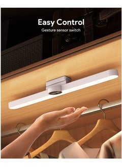 Y&D Large Under Cabinet Light with Digital Clock, 15.7 Inches 5W Wireless LED Closet Light, Rechargeable Dimmable 3 Colors Wall Mounted Reading for Kitchen Vanity Bed-Side Wardrobe  - Image 2
