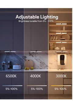 Y&D Large Under Cabinet Light with Digital Clock, 15.7 Inches 5W Wireless LED Closet Light, Rechargeable Dimmable 3 Colors Wall Mounted Reading for Kitchen Vanity Bed-Side Wardrobe  - Image 4