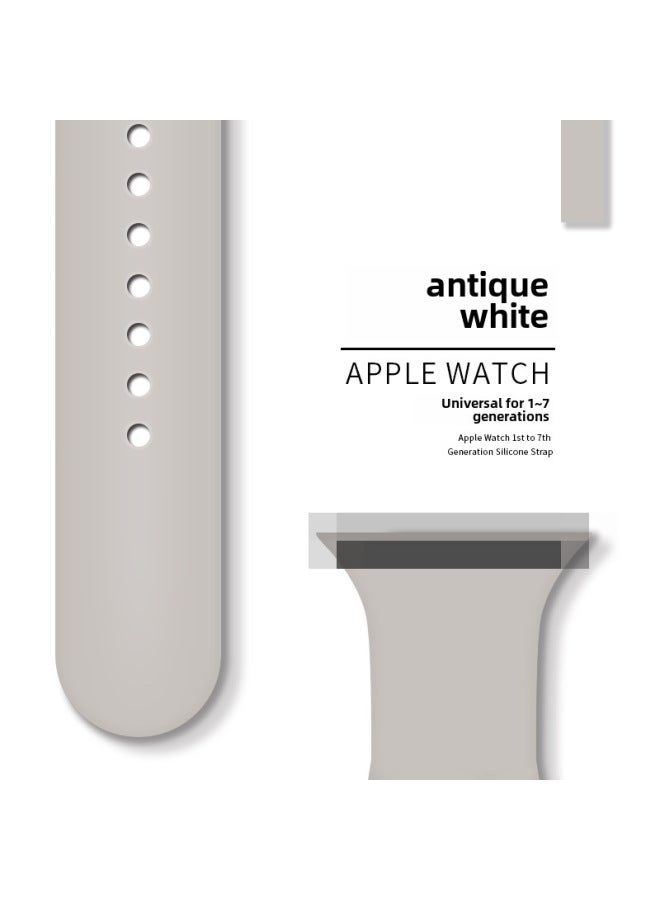 لحزام Apple Watch 8 من السيليكون أحادي اللون طراز S9 - سوار رياضي بتصميم مشبك واحد متوافق مع iWatch - Image 1